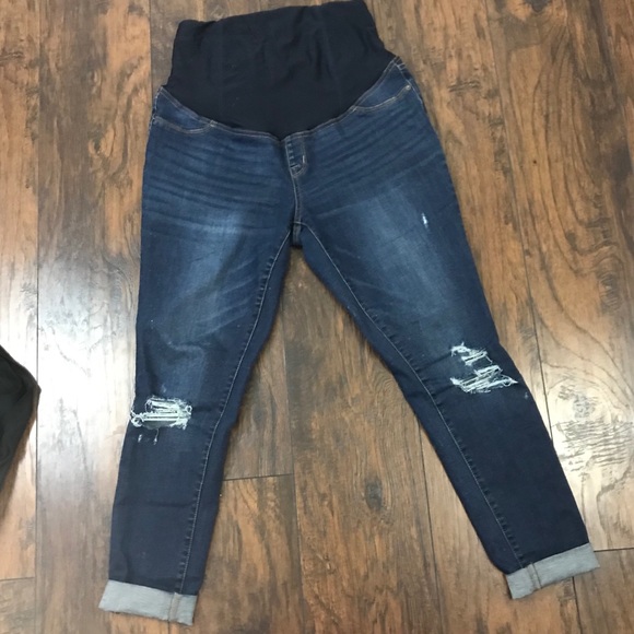 Lot of 3 maternity jeans distressed size 8 - Picture 6 of 14